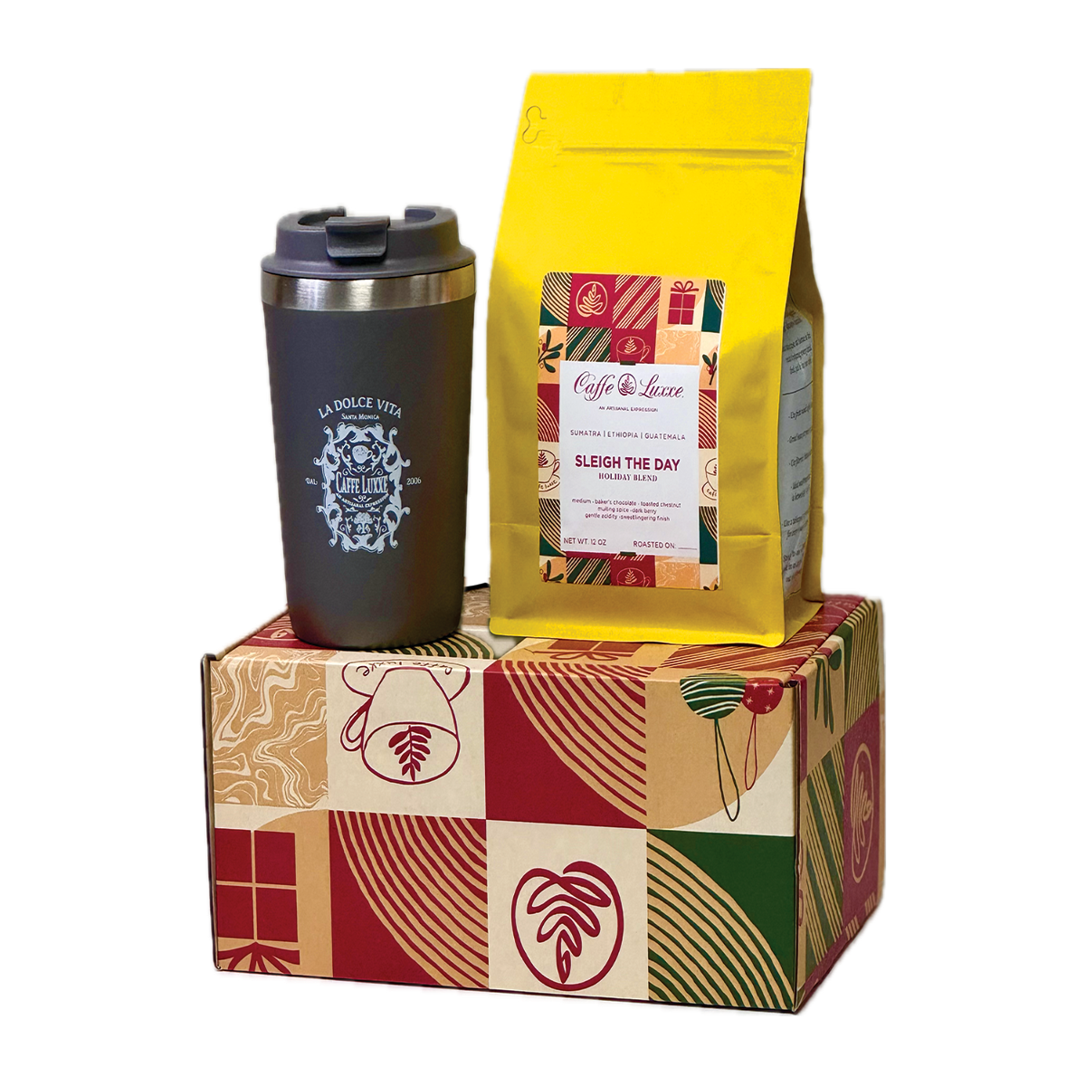 12oz Holiday Blend and Thermal Tumbler Gift Set